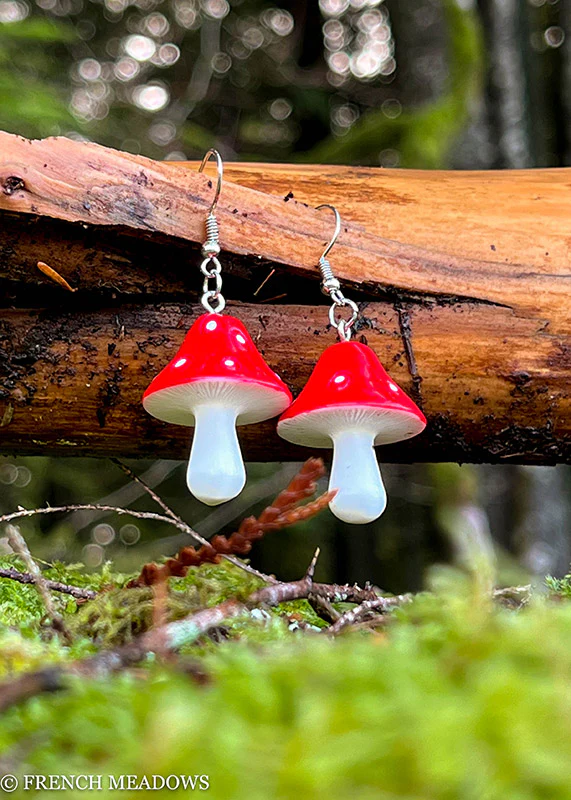 Amanita Mushroom Earrings - Image 3