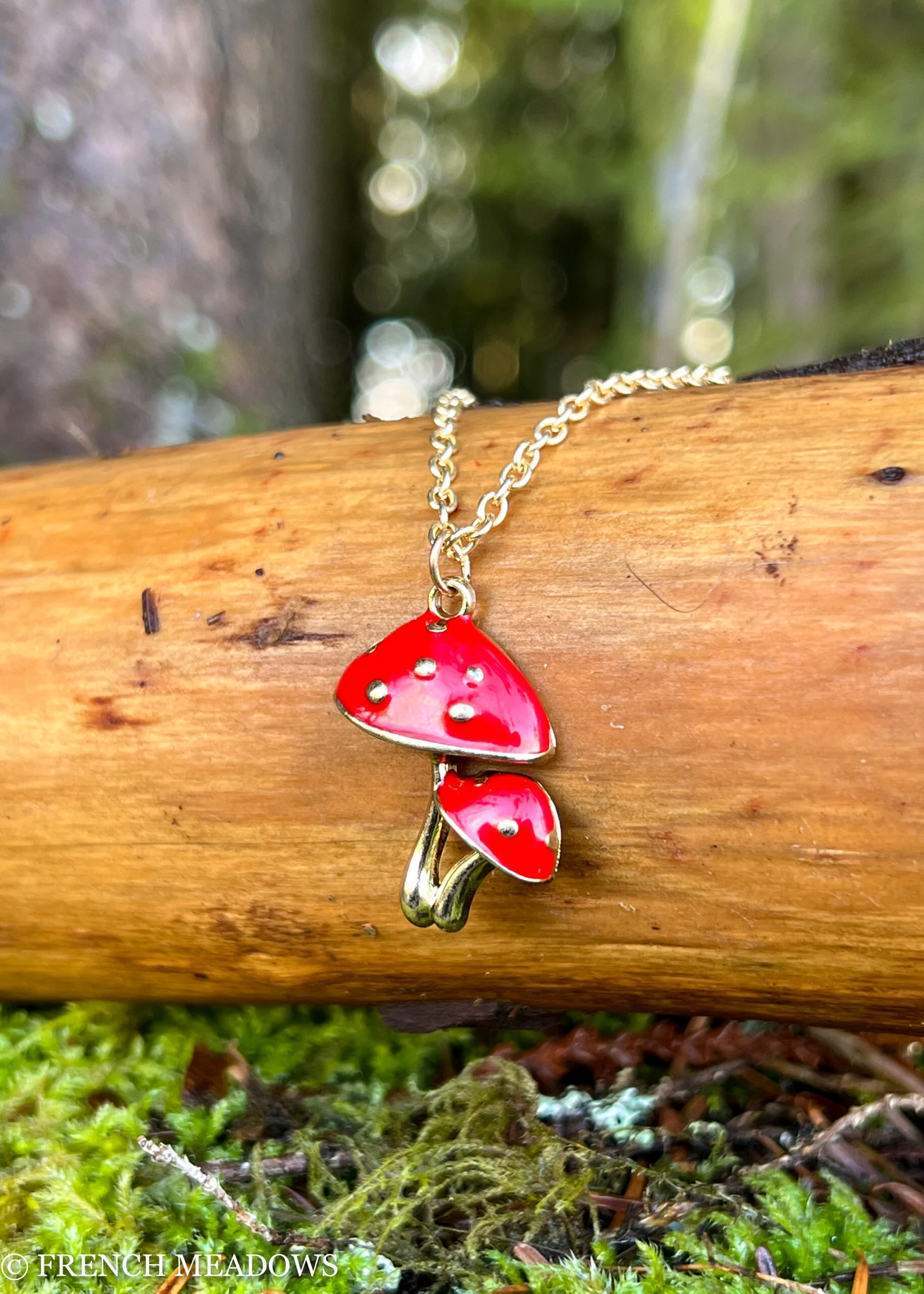 Amanita Mushroom Necklace - Image 3