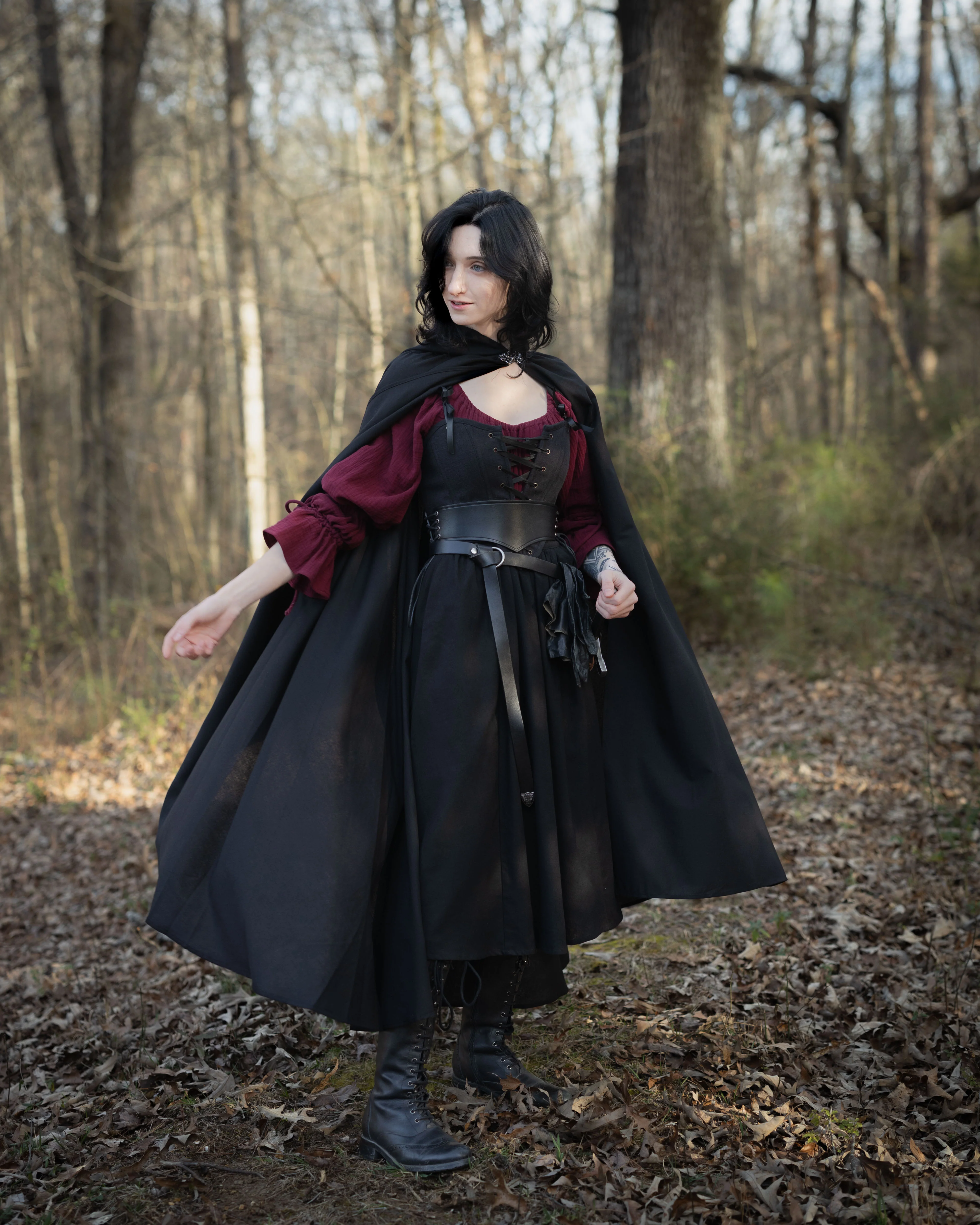 Black Cotton Corset - Image 3