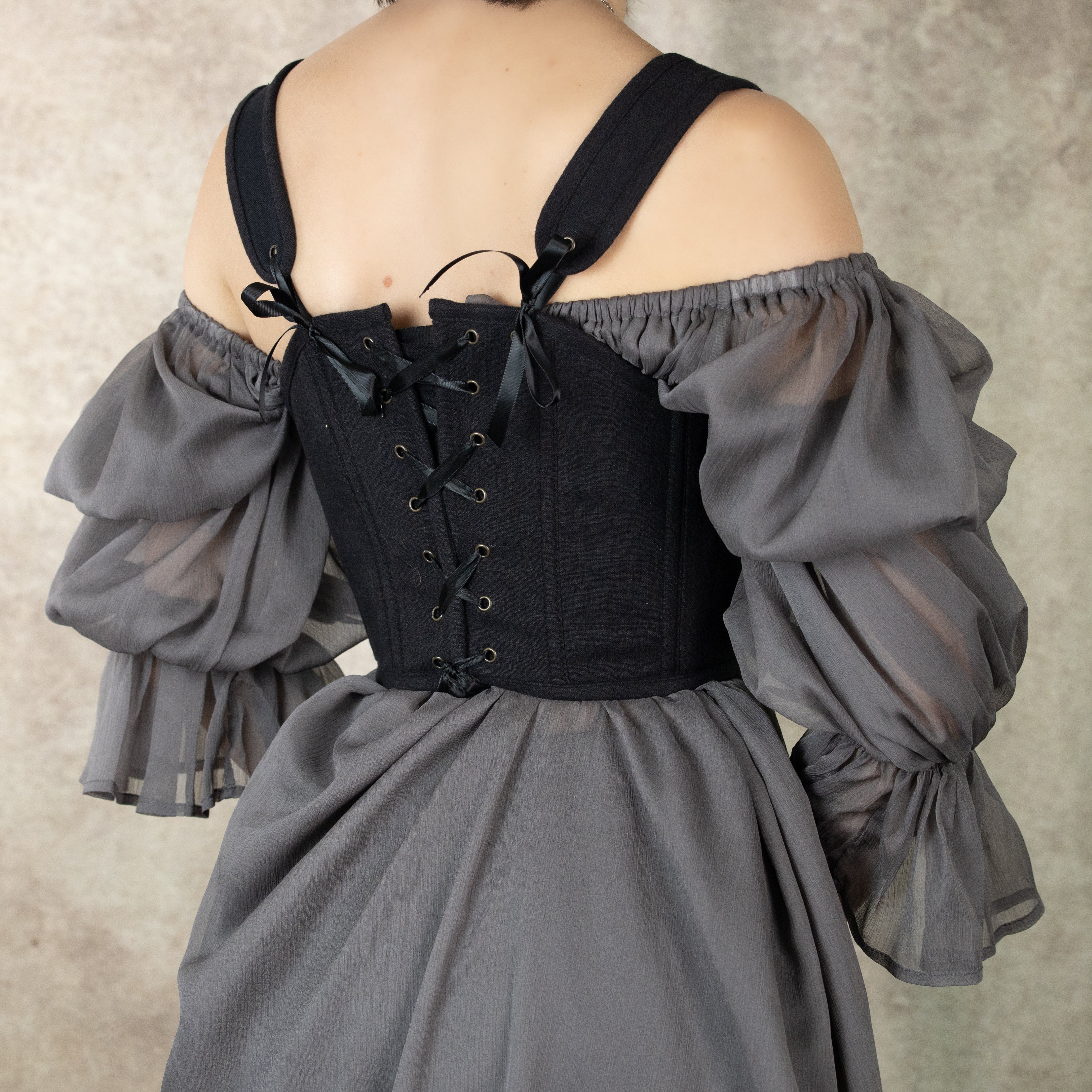 Black Cotton Corset - Image 6