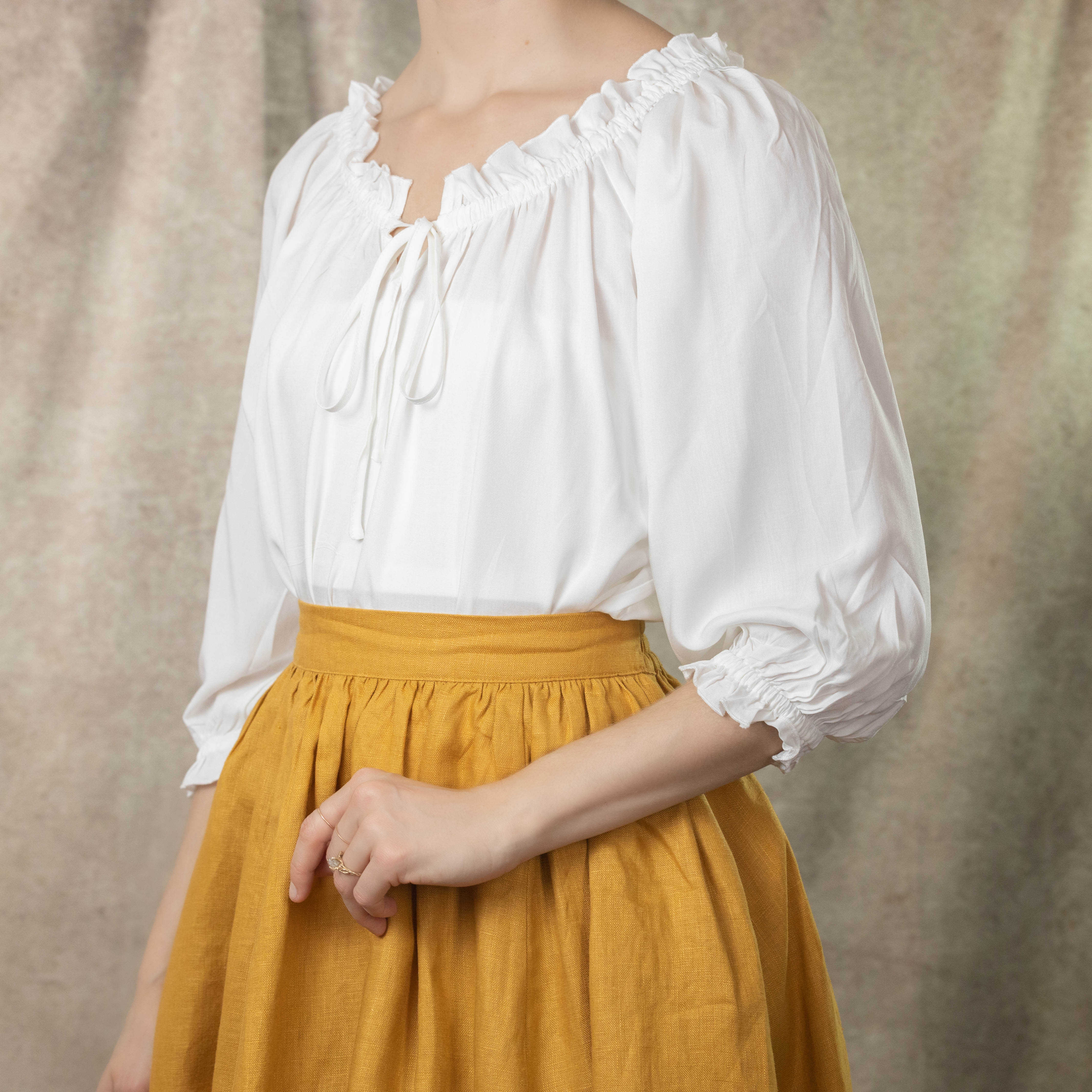Cotton Peasant Blouse - Image 6