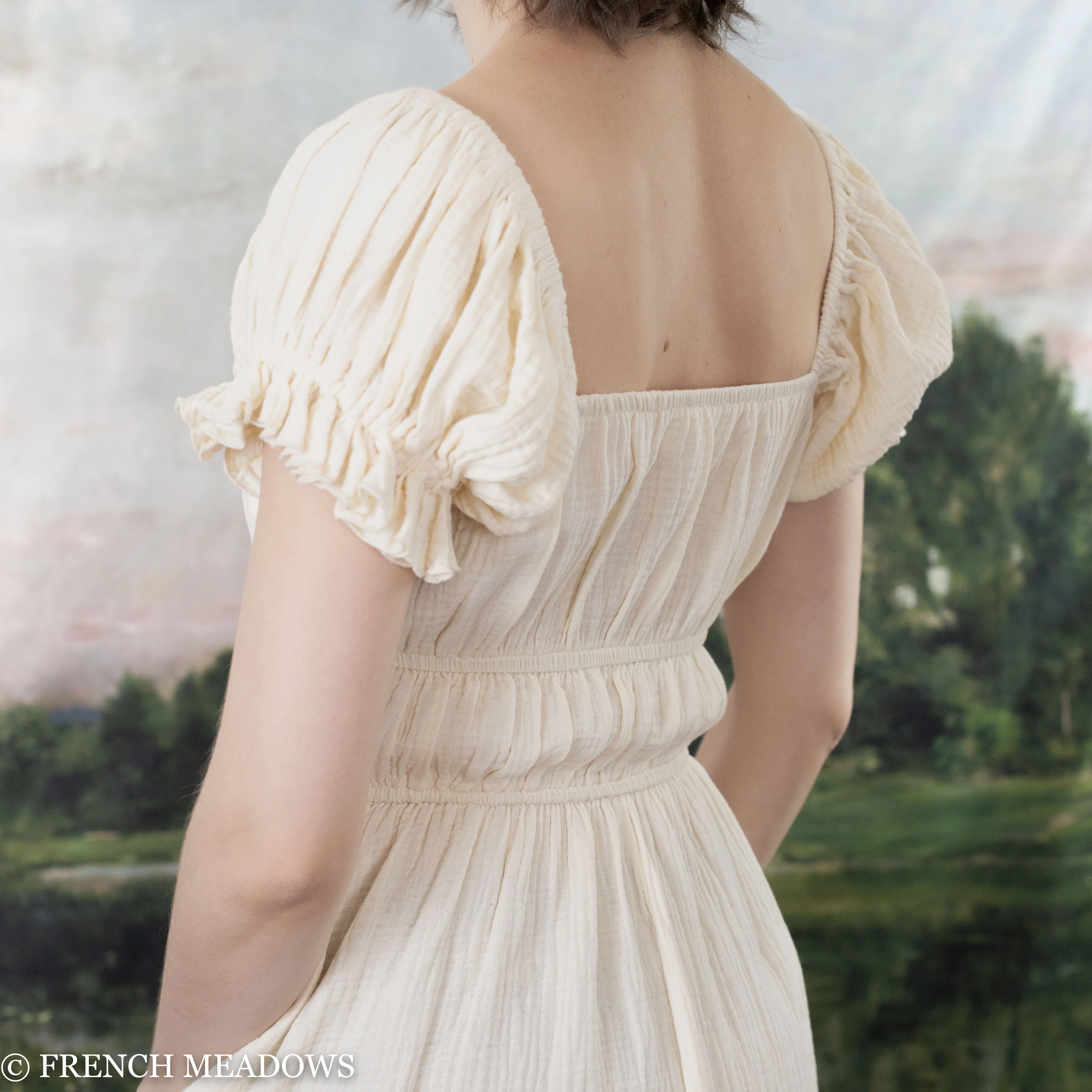 Ivory Cotton Milkmaid Dress - Image 11