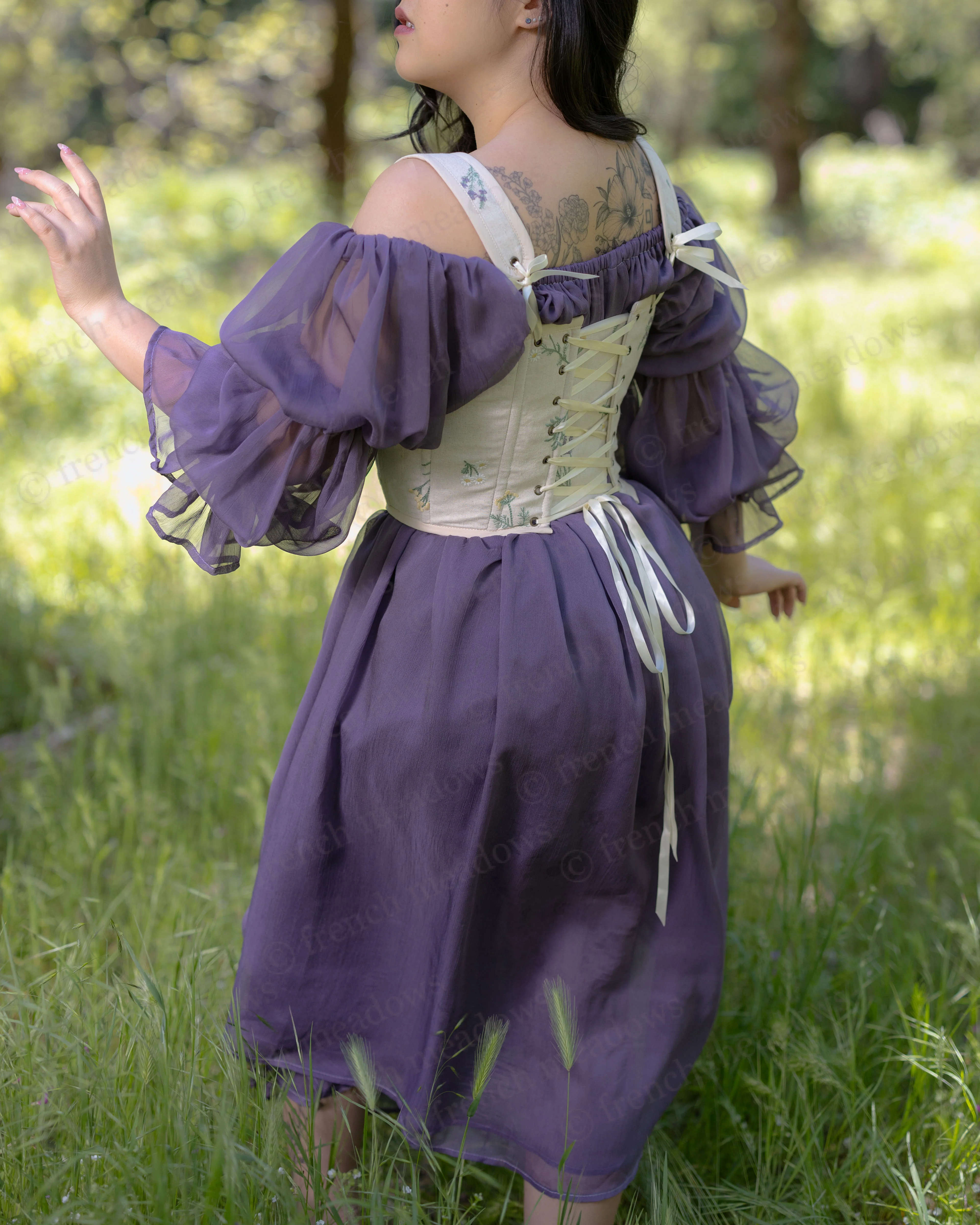 Dark Purple Chiffon Chemise - Image 3