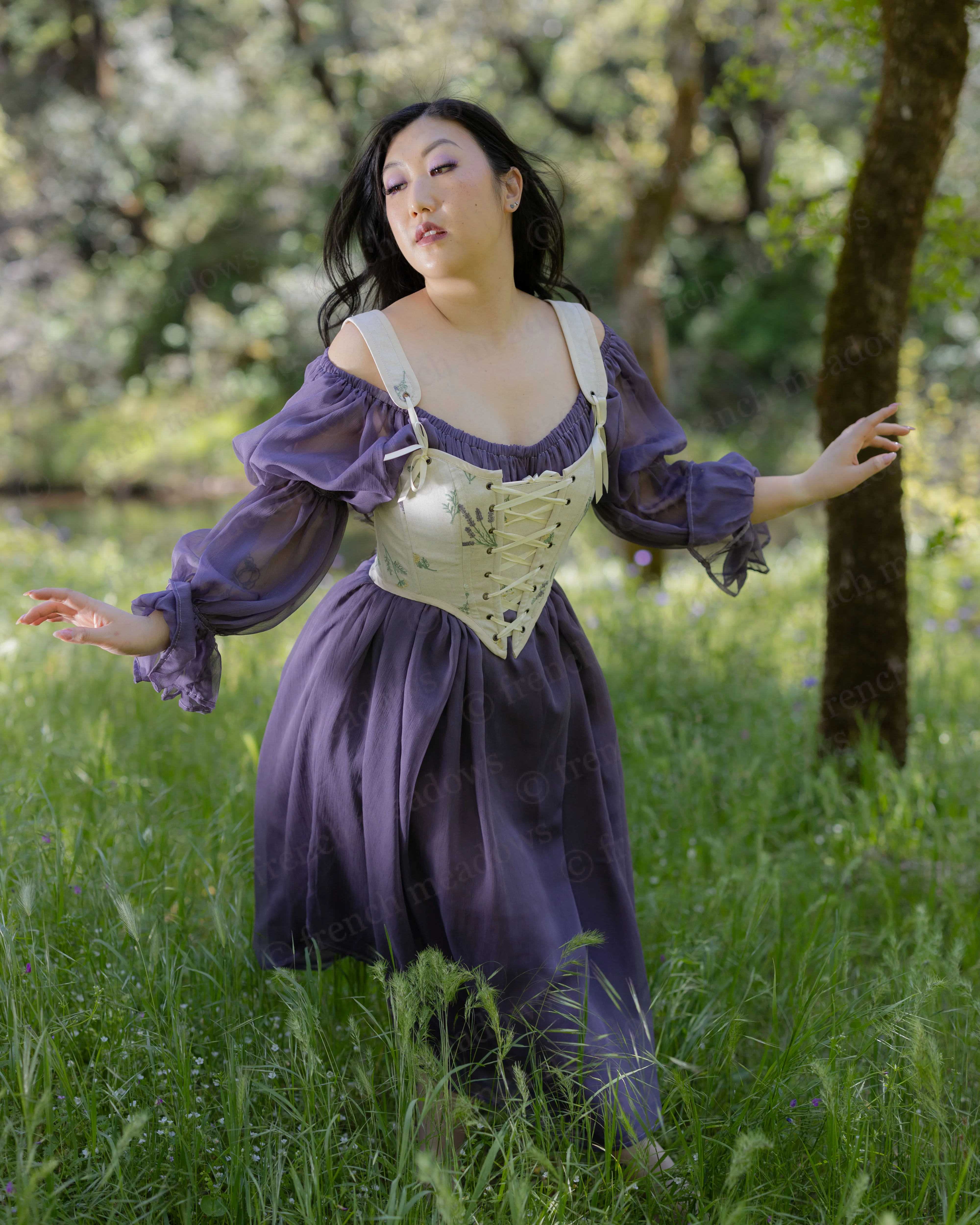 Dark Purple Chiffon Chemise - Image 11