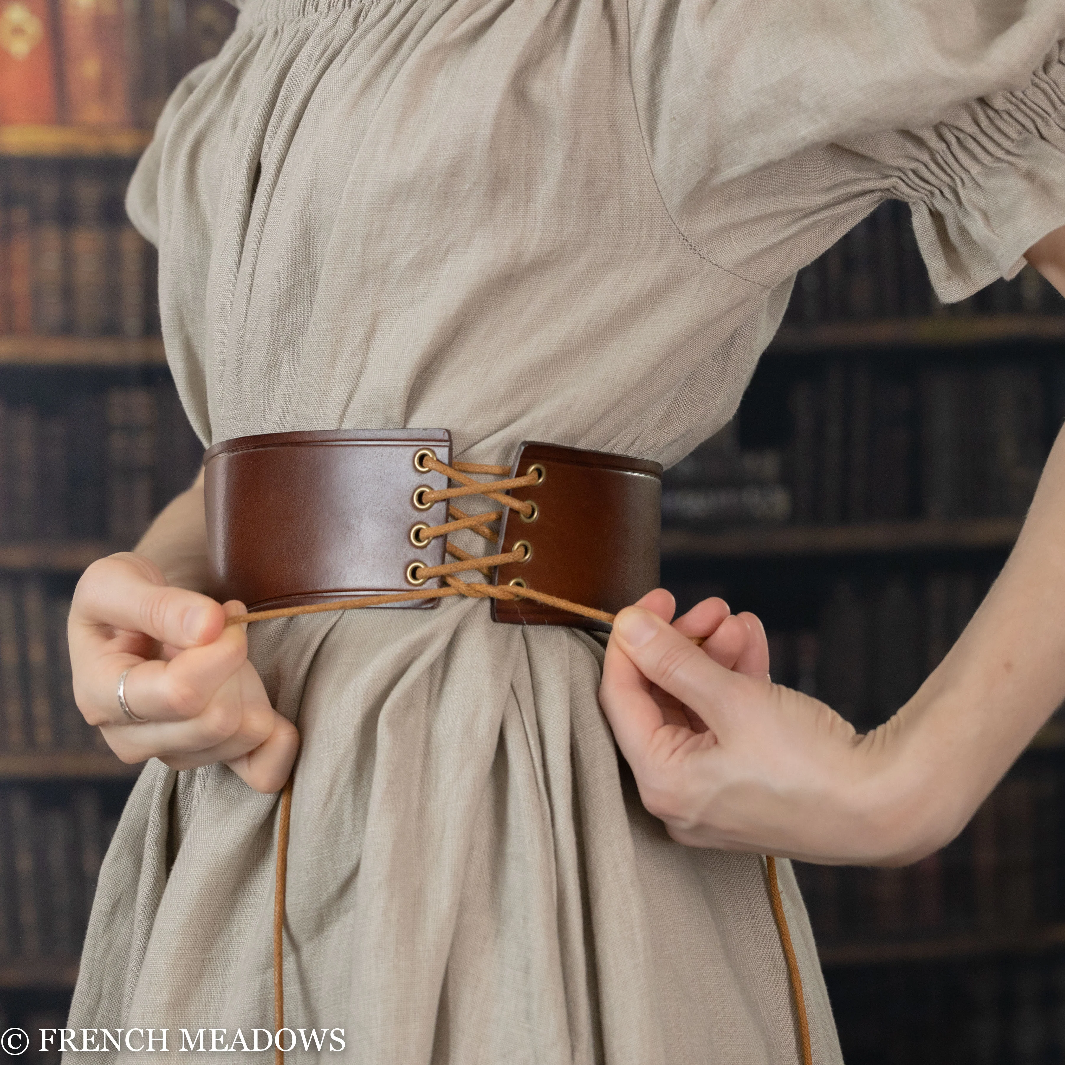 Wide Leather Waist Belt - Image 3