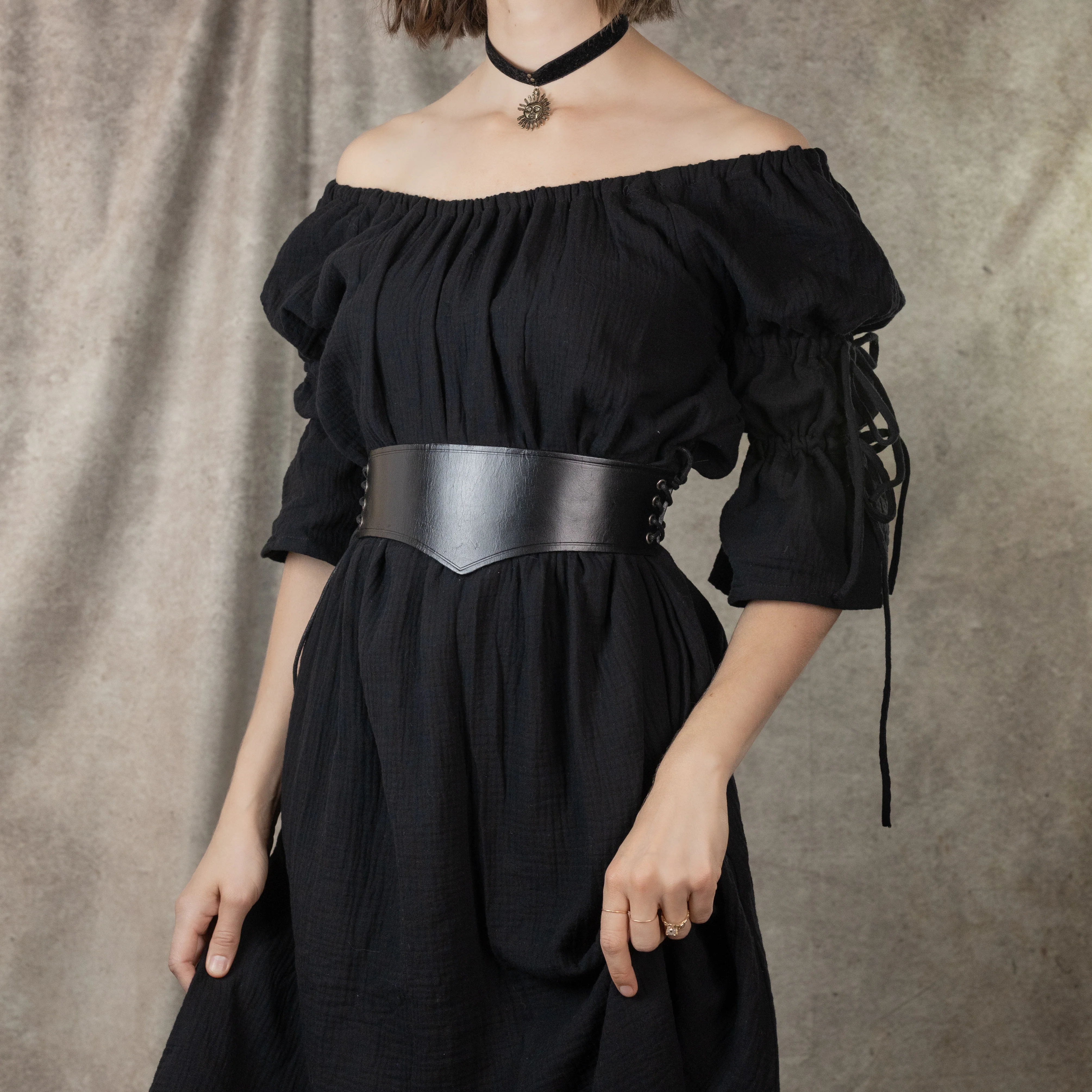 Wide Leather Waist Belt - Image 5