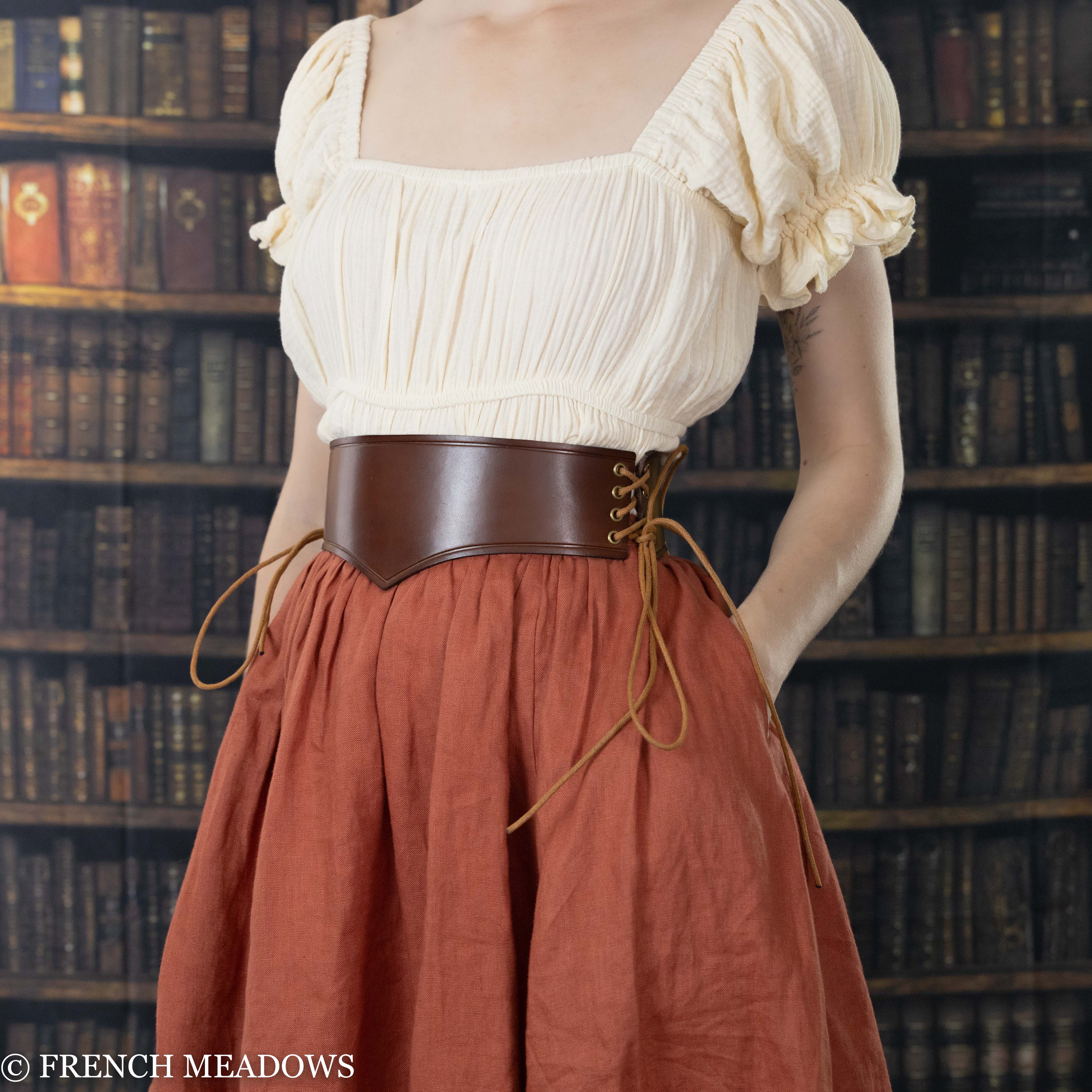 Wide Leather Waist Belt - Image 7