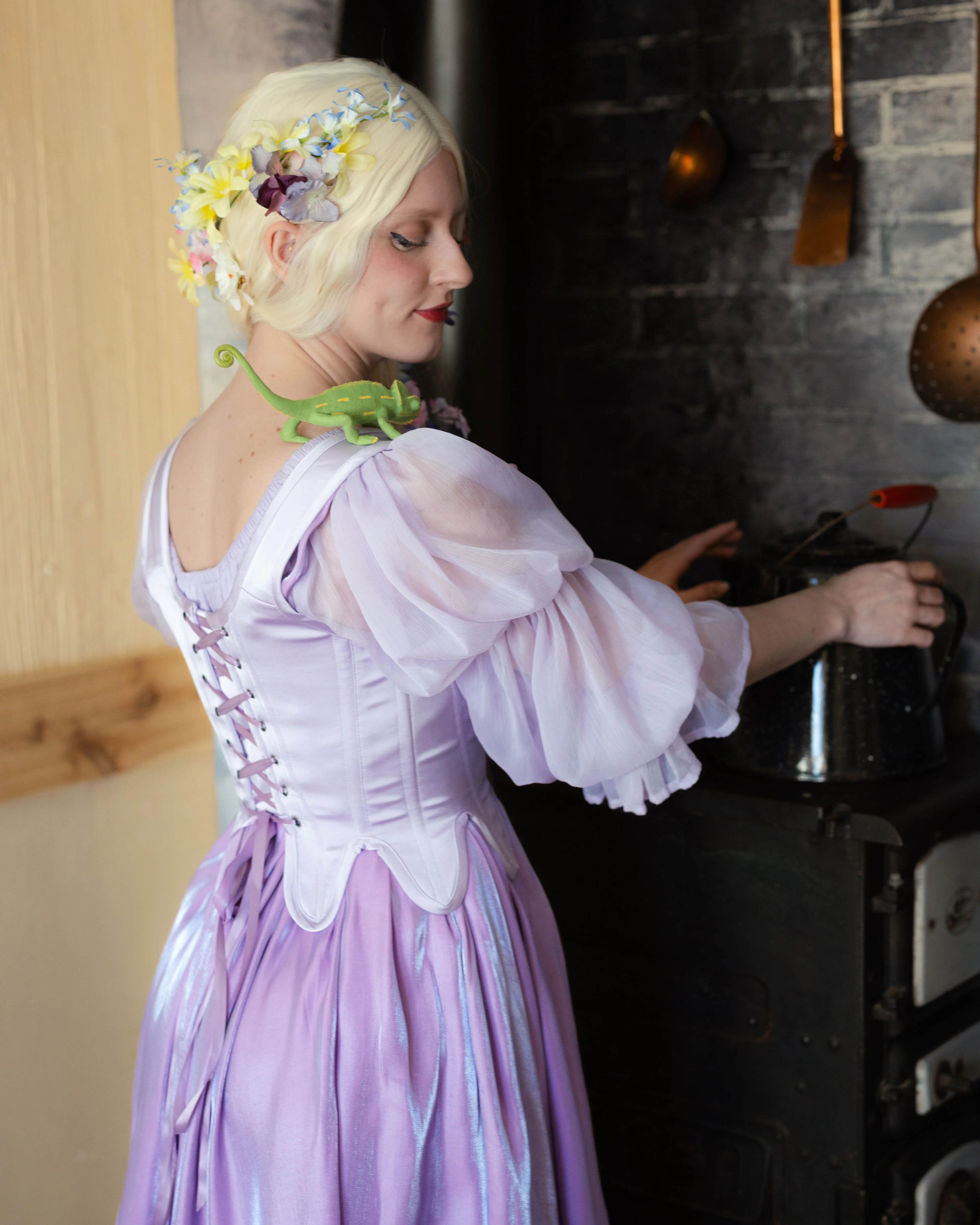 Lilac Satin 18th Century Stays - Image 10