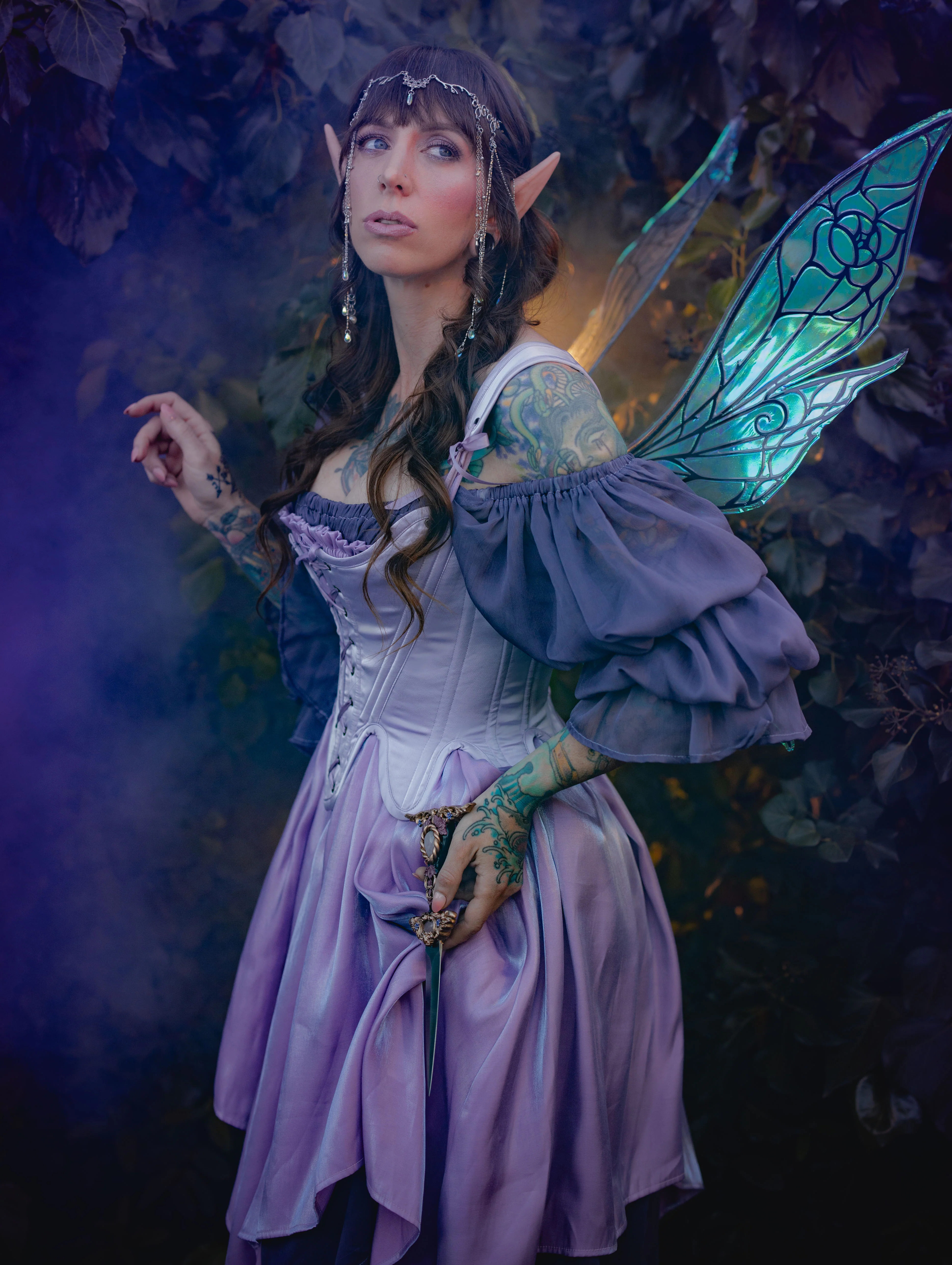 Lilac Satin 18th Century Stays - Image 6