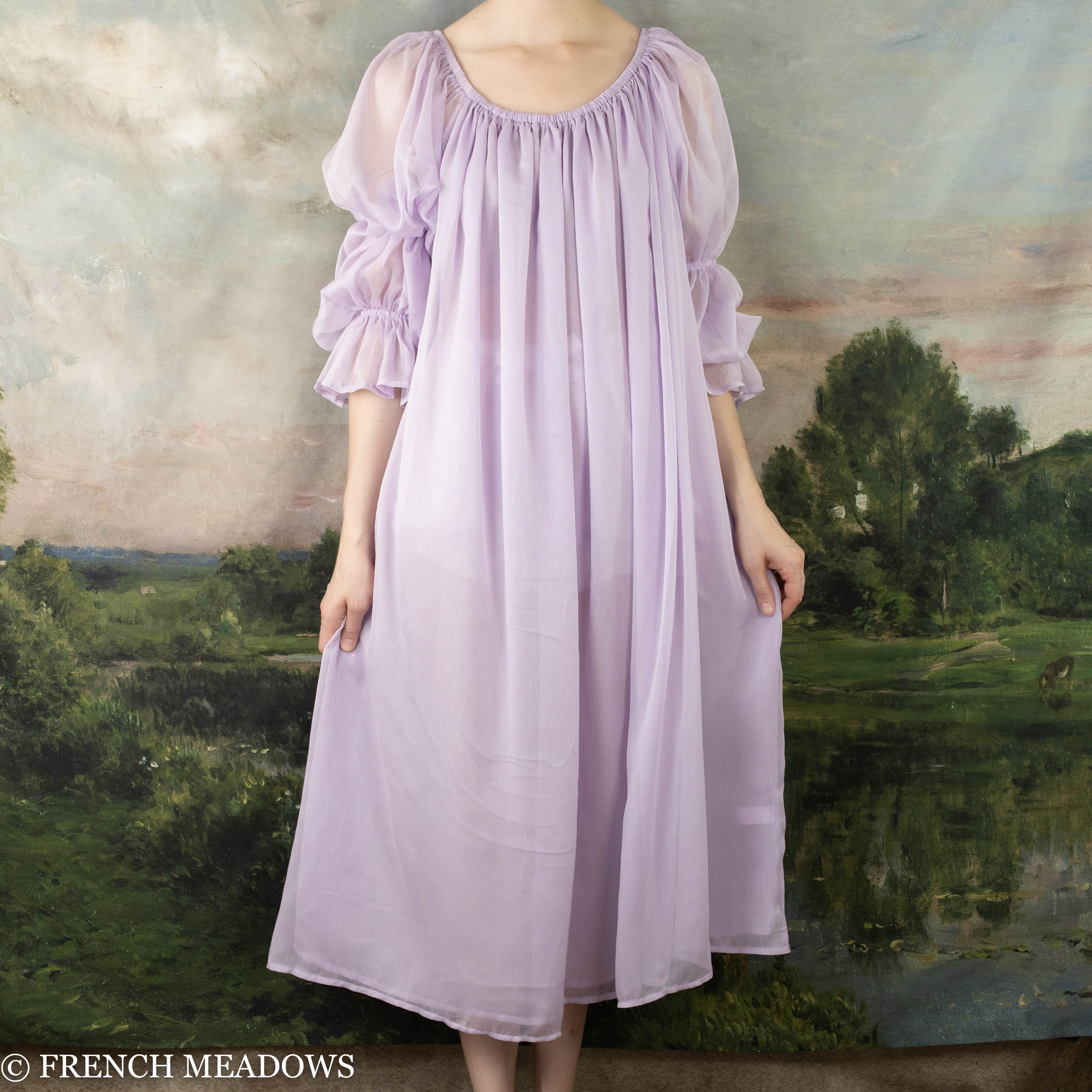 Lilac Chiffon Chemise - Image 3