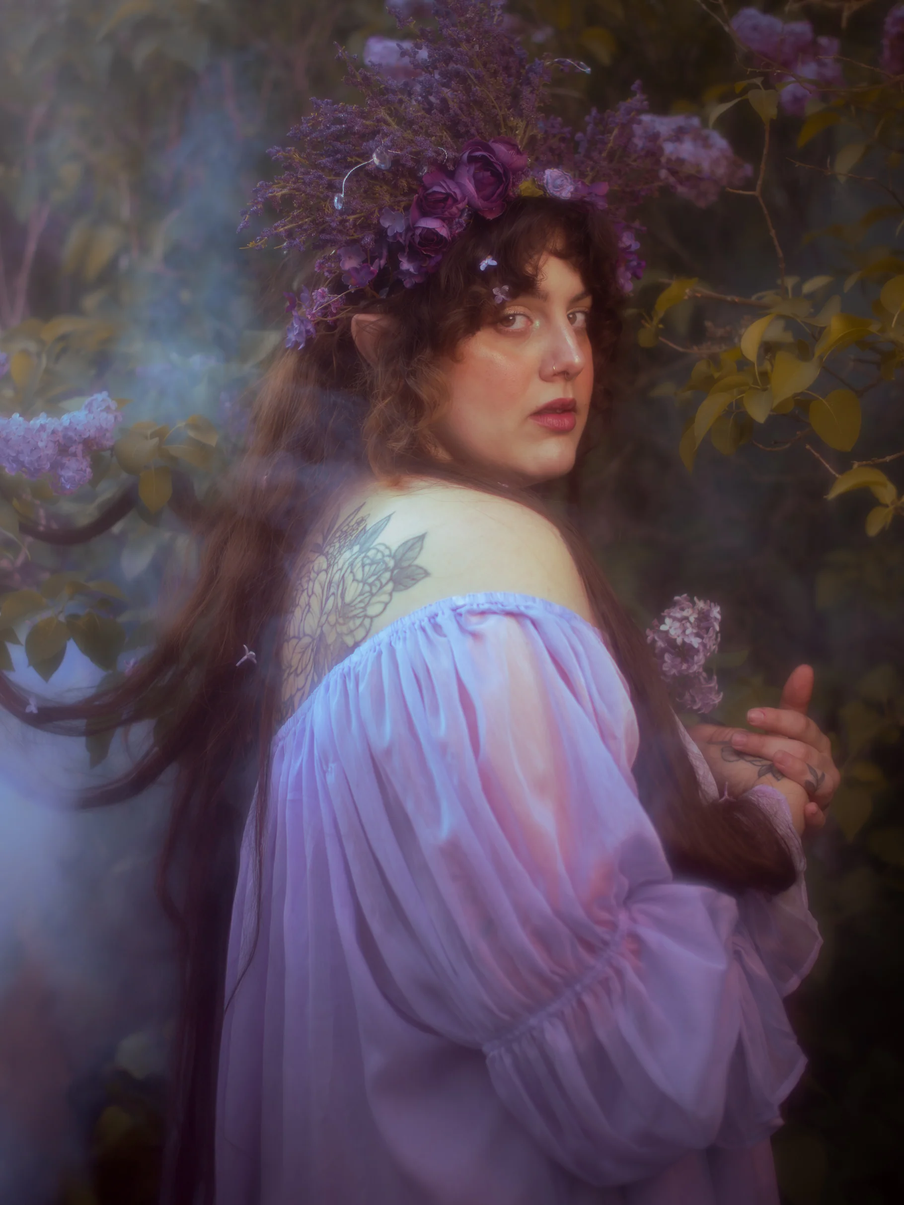 Lilac Chiffon Chemise - Image 6