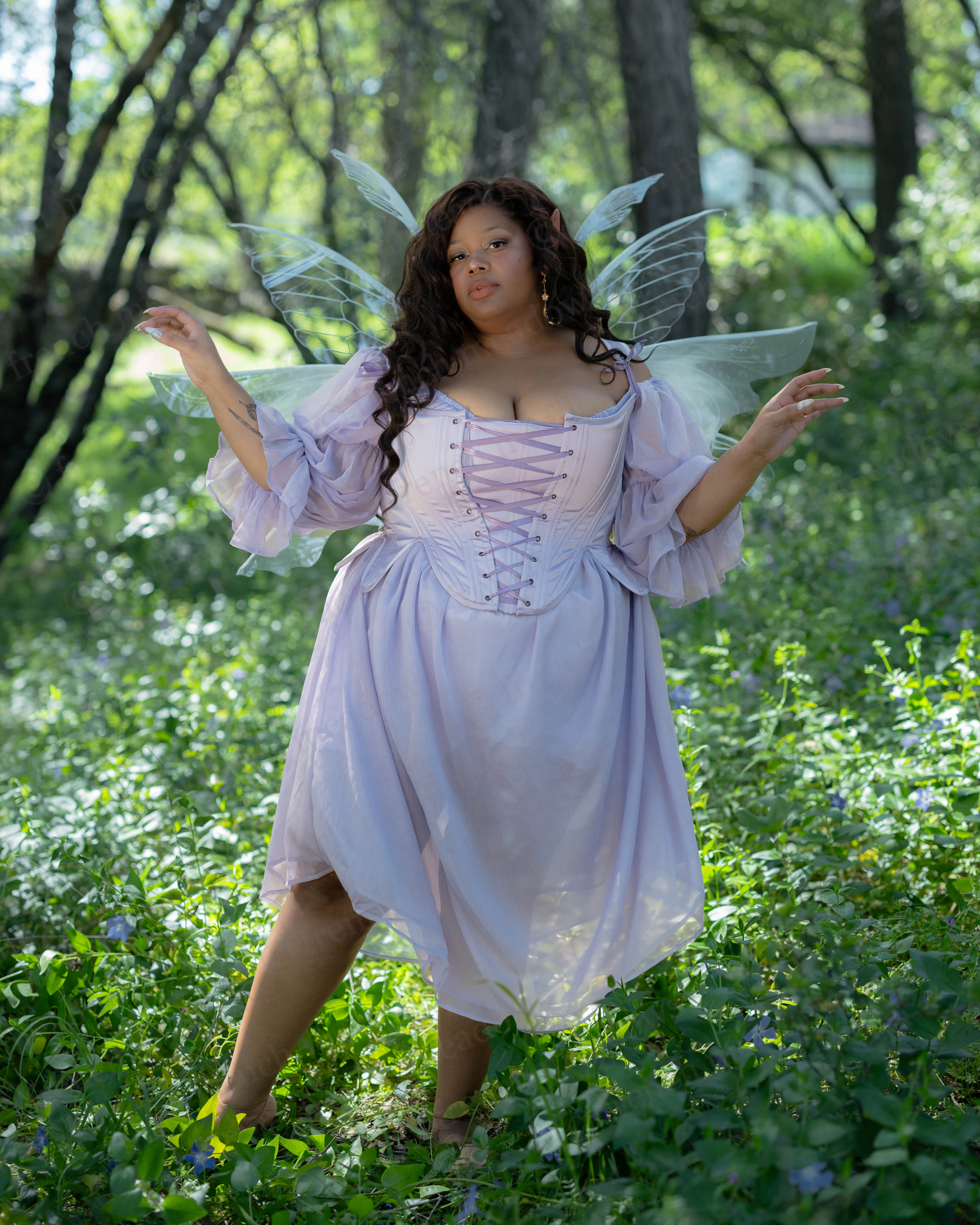 Lilac Chiffon Chemise - Image 9