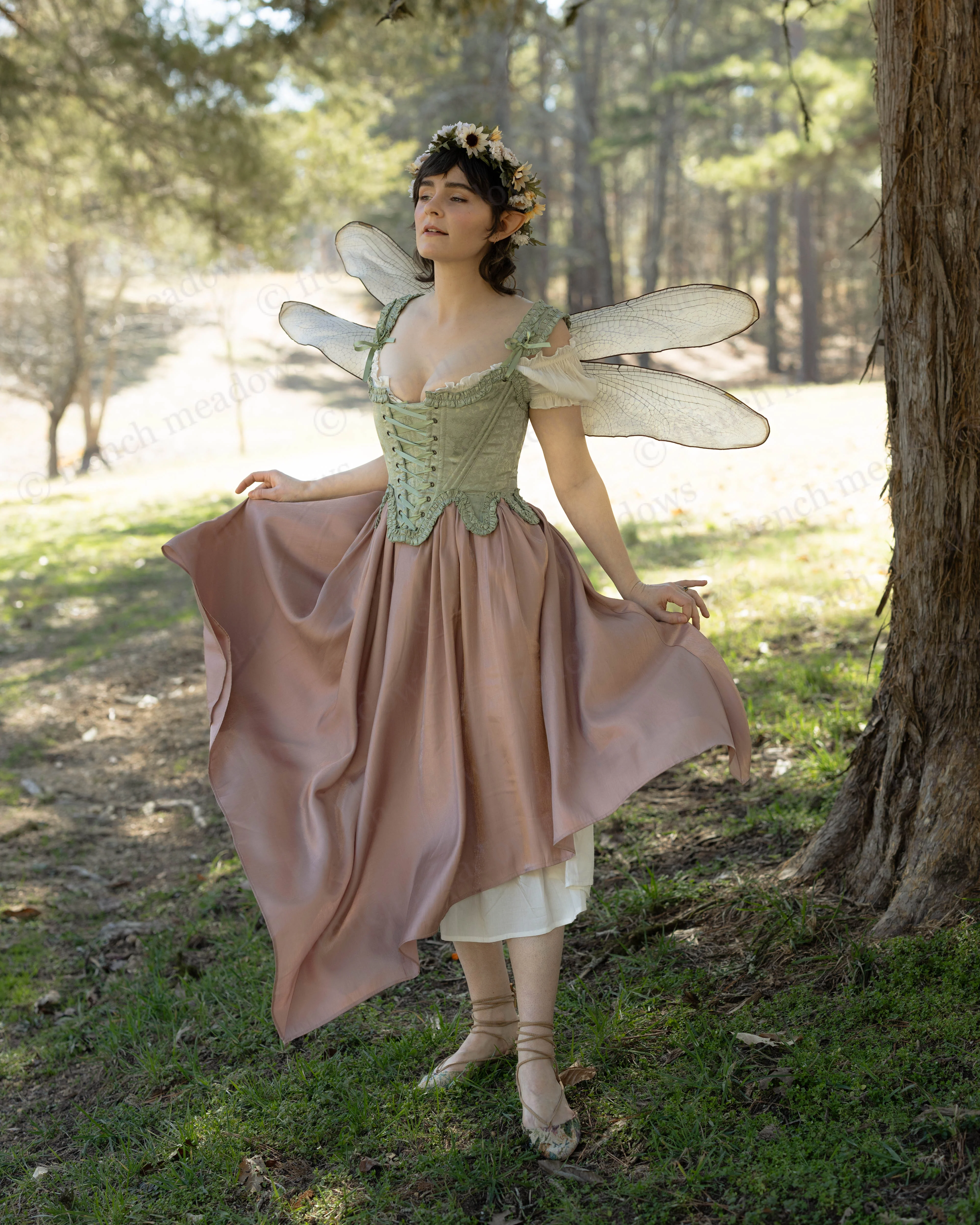 Mint Green Floral 18th Century Stays - Image 14