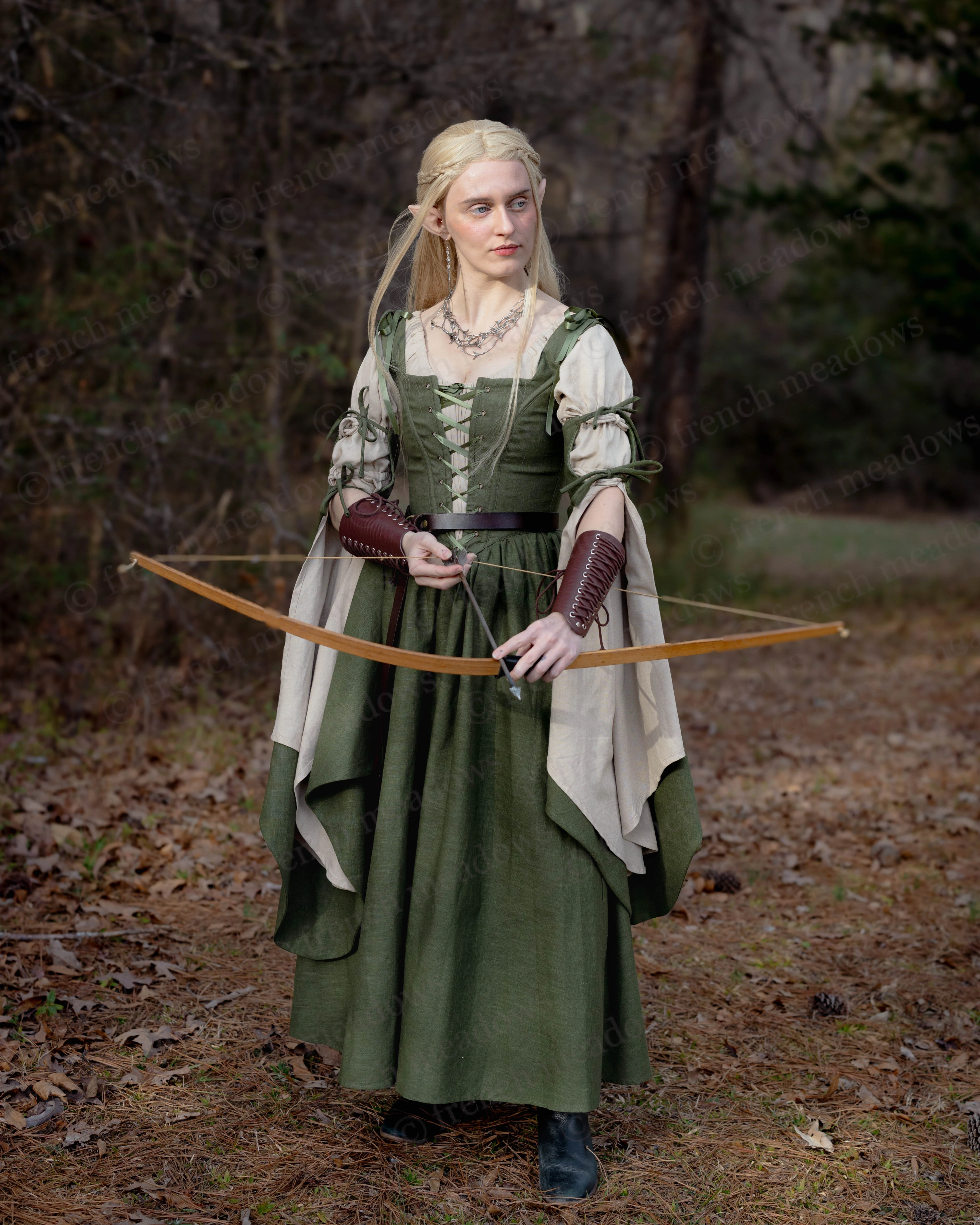 Natural Linen Bell Sleeve Chemise - Image 10