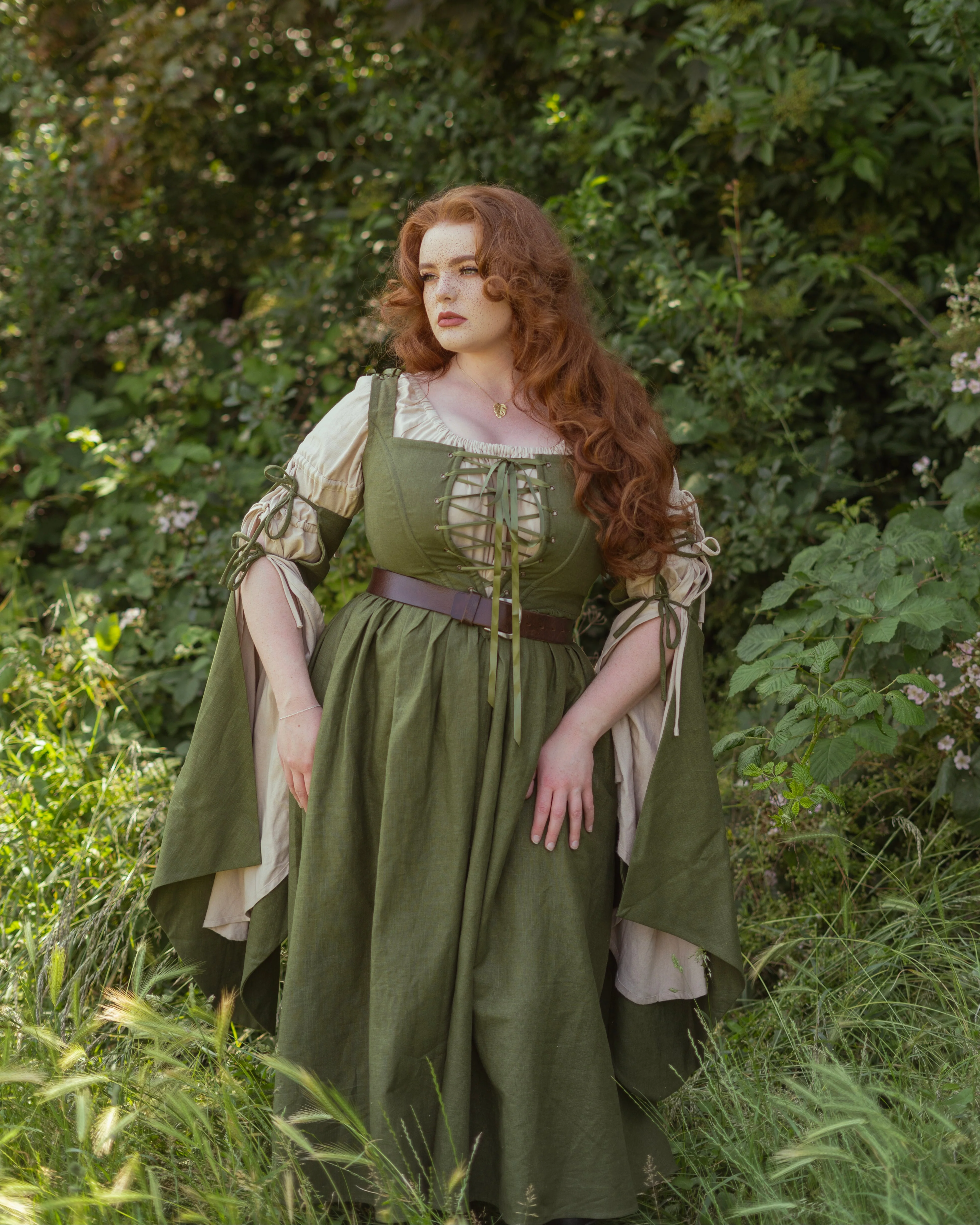 Natural Linen Bell Sleeve Chemise - Image 7