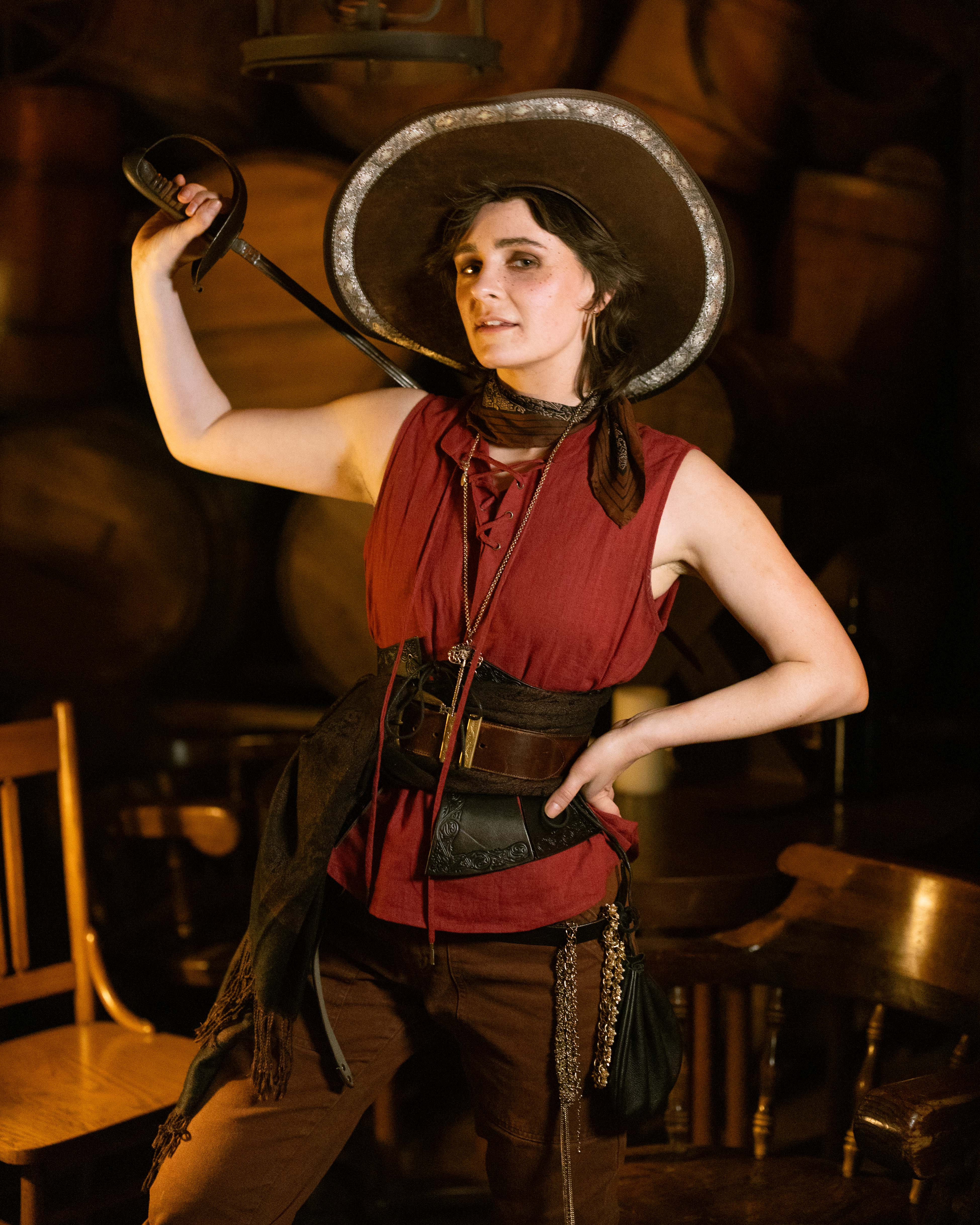 Debossed Leather Underbust Corset - Image 3