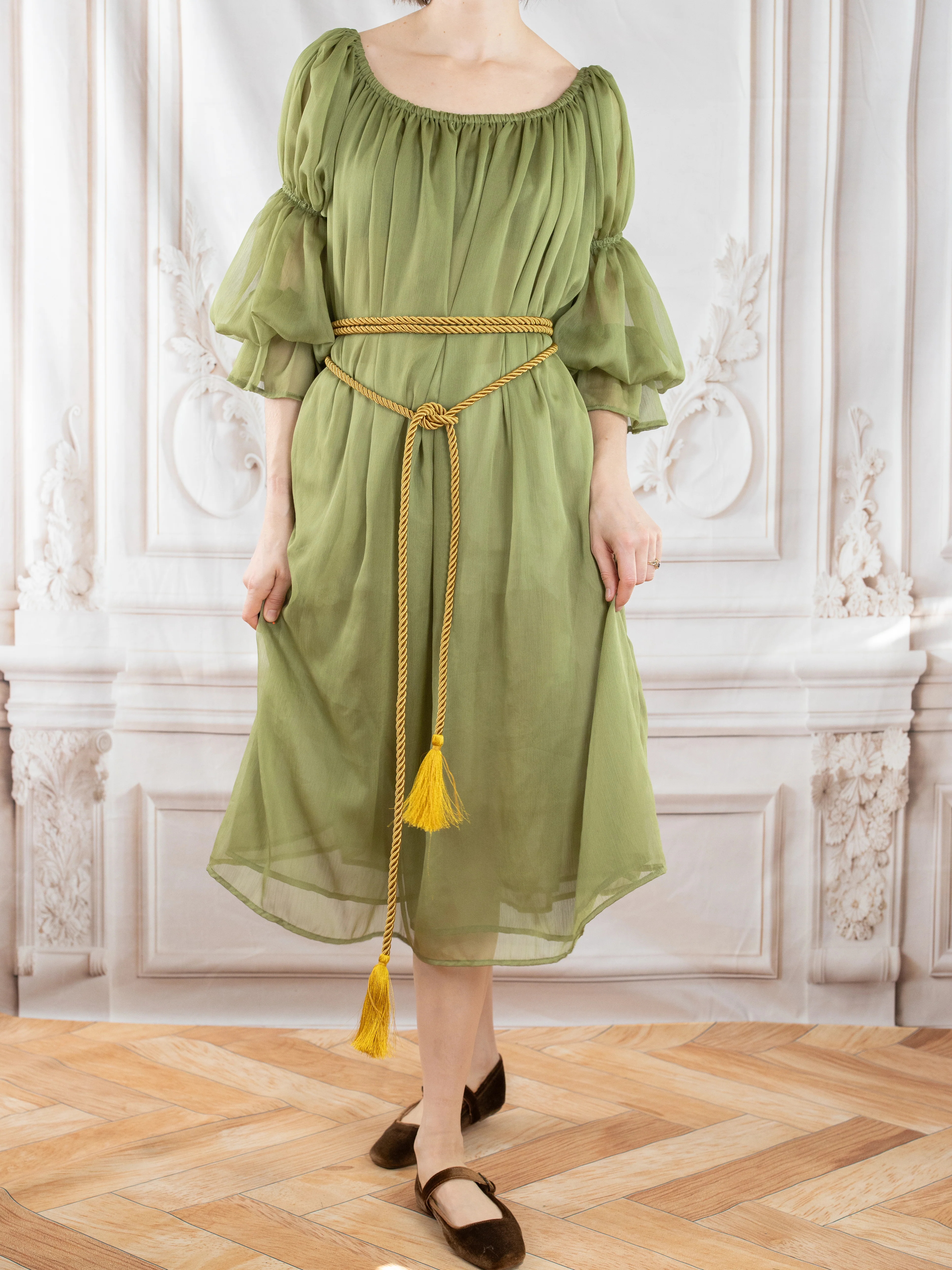 Sage Chiffon Chemise - Image 10