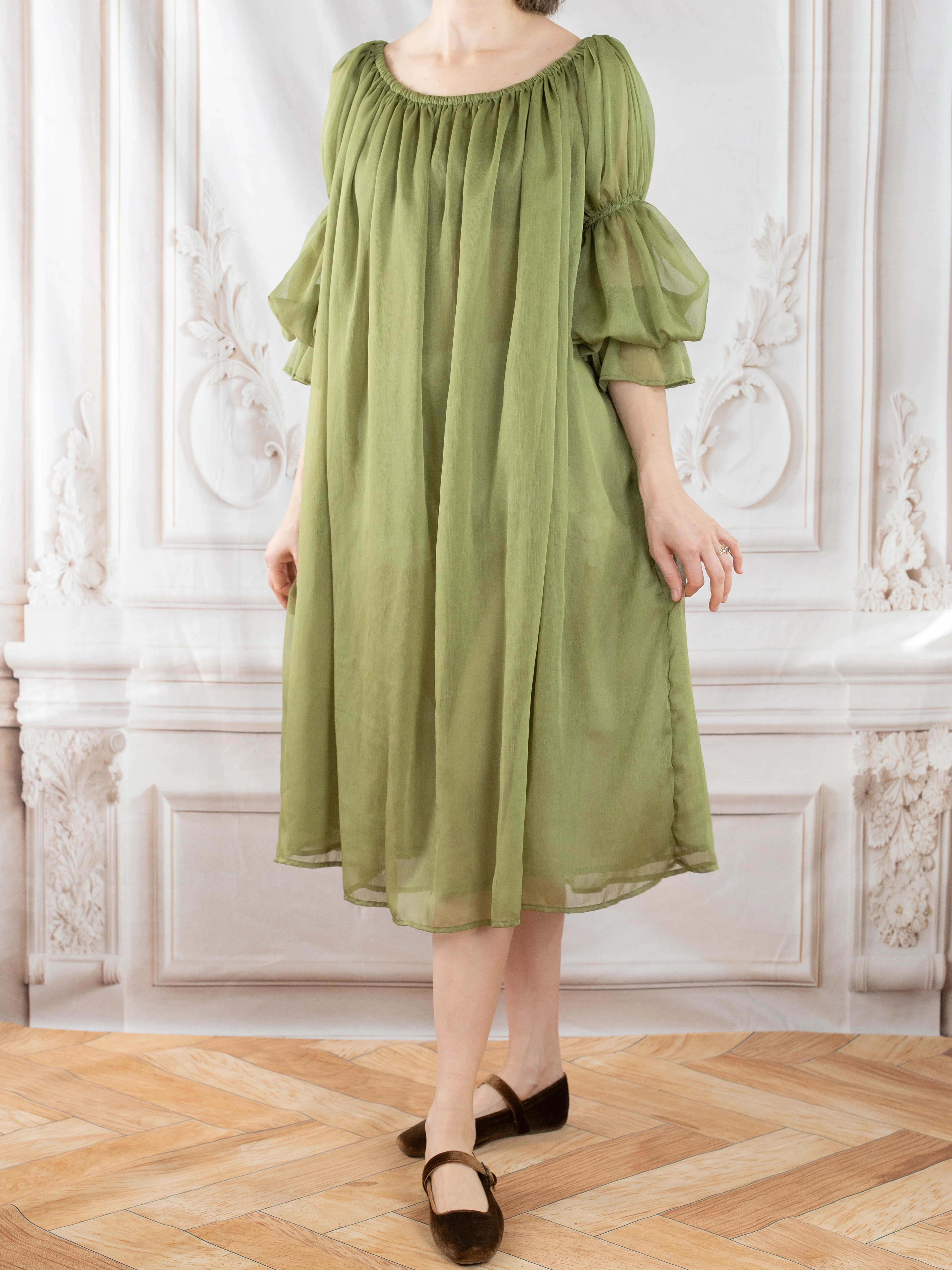 Sage Chiffon Chemise - Image 8