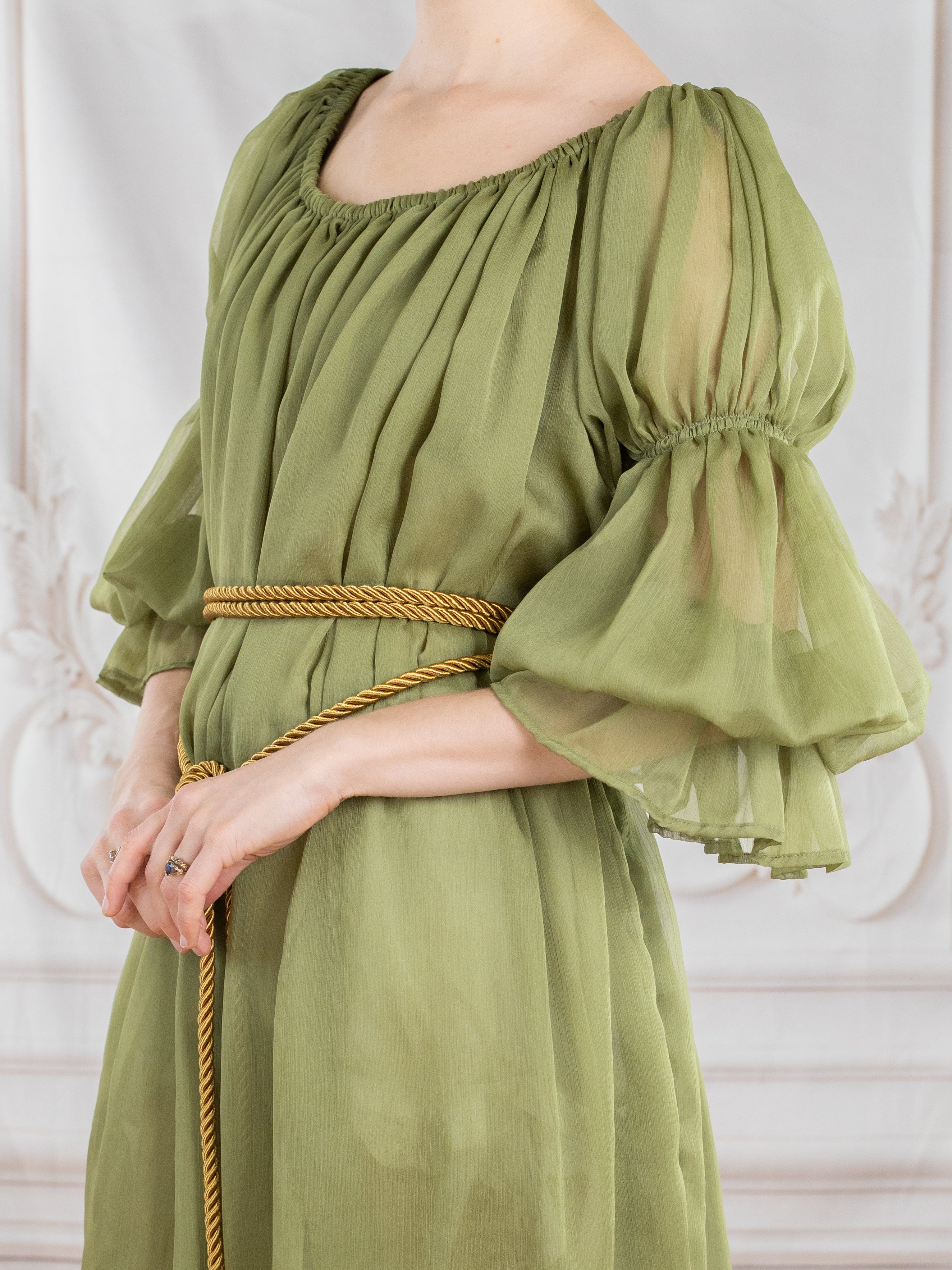 Sage Chiffon Chemise - Image 9
