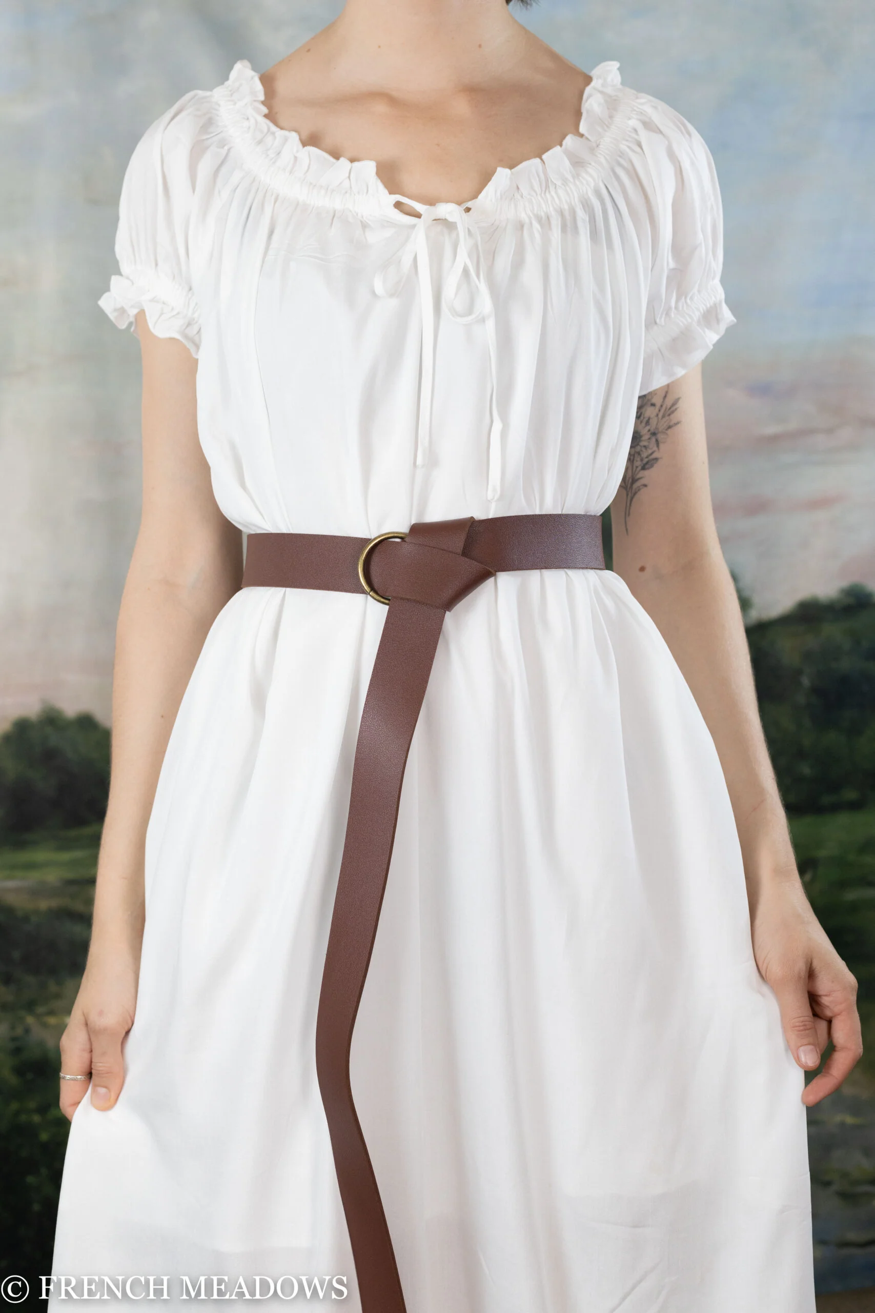 Short Puff Sleeve Chemise Dress - Image 5