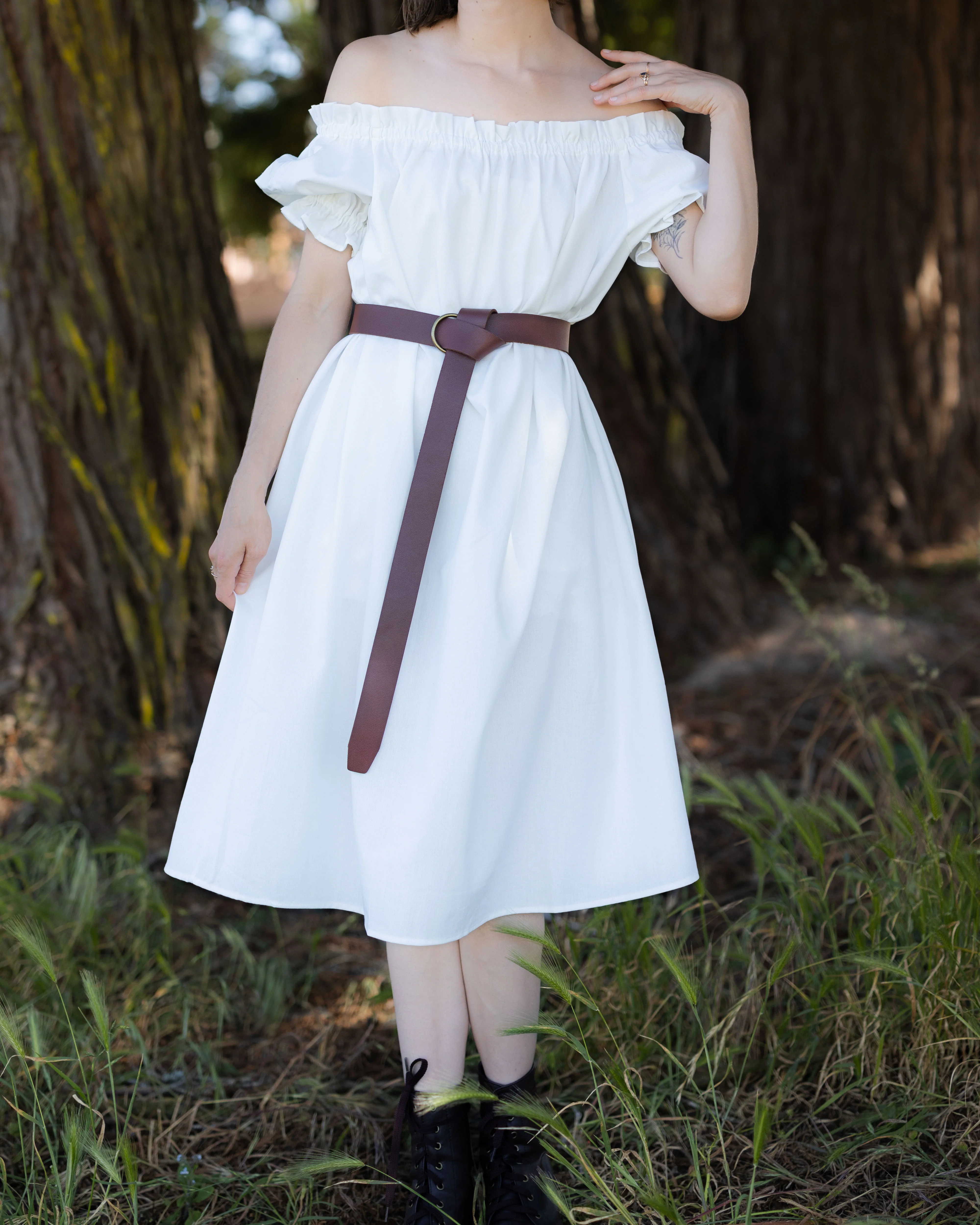 Ivory Short Sleeve Linen Chemise - Image 6