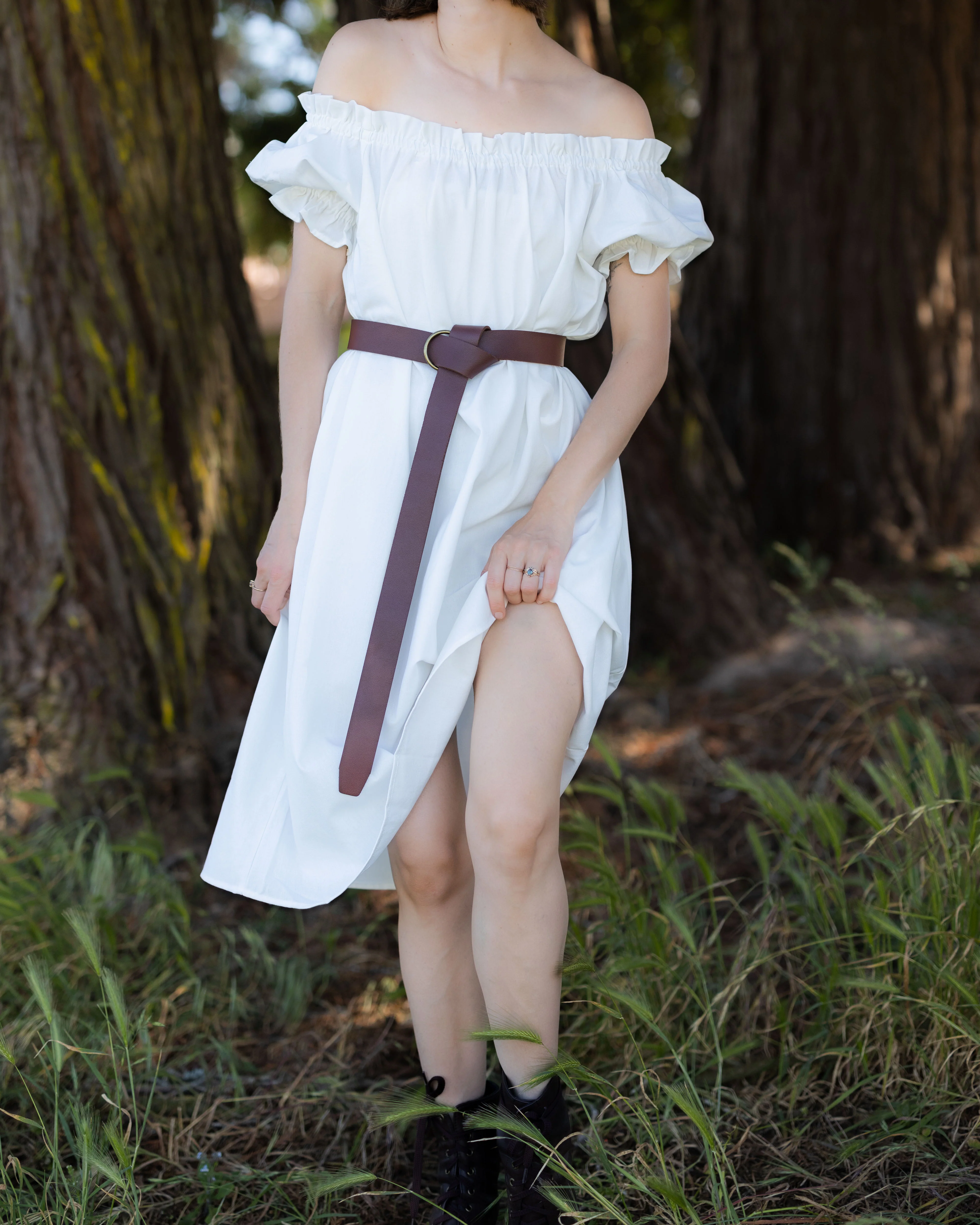 Ivory Short Sleeve Linen Chemise - Image 7