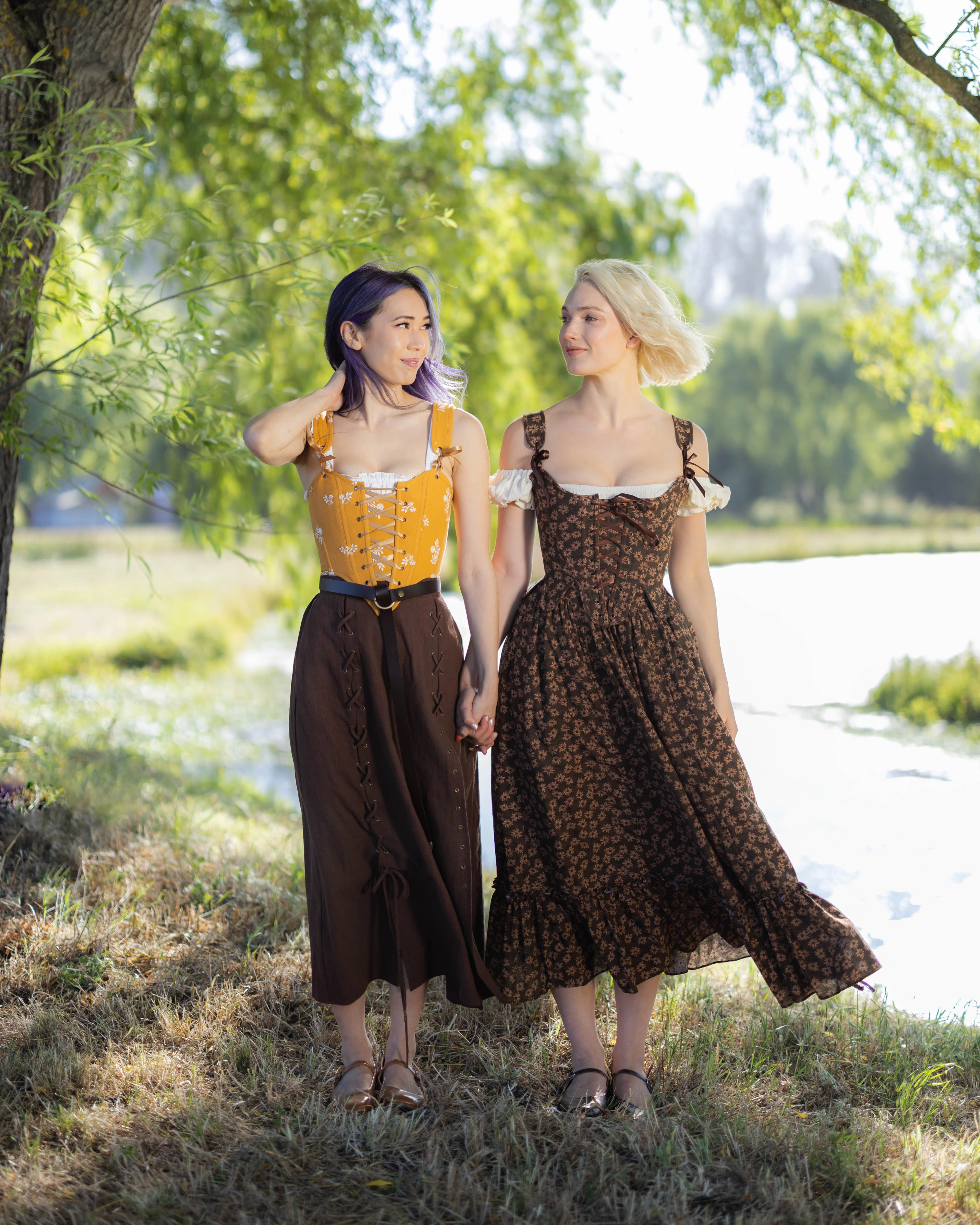 Brown Ditsy Floral 18th Century Stays - Image 11