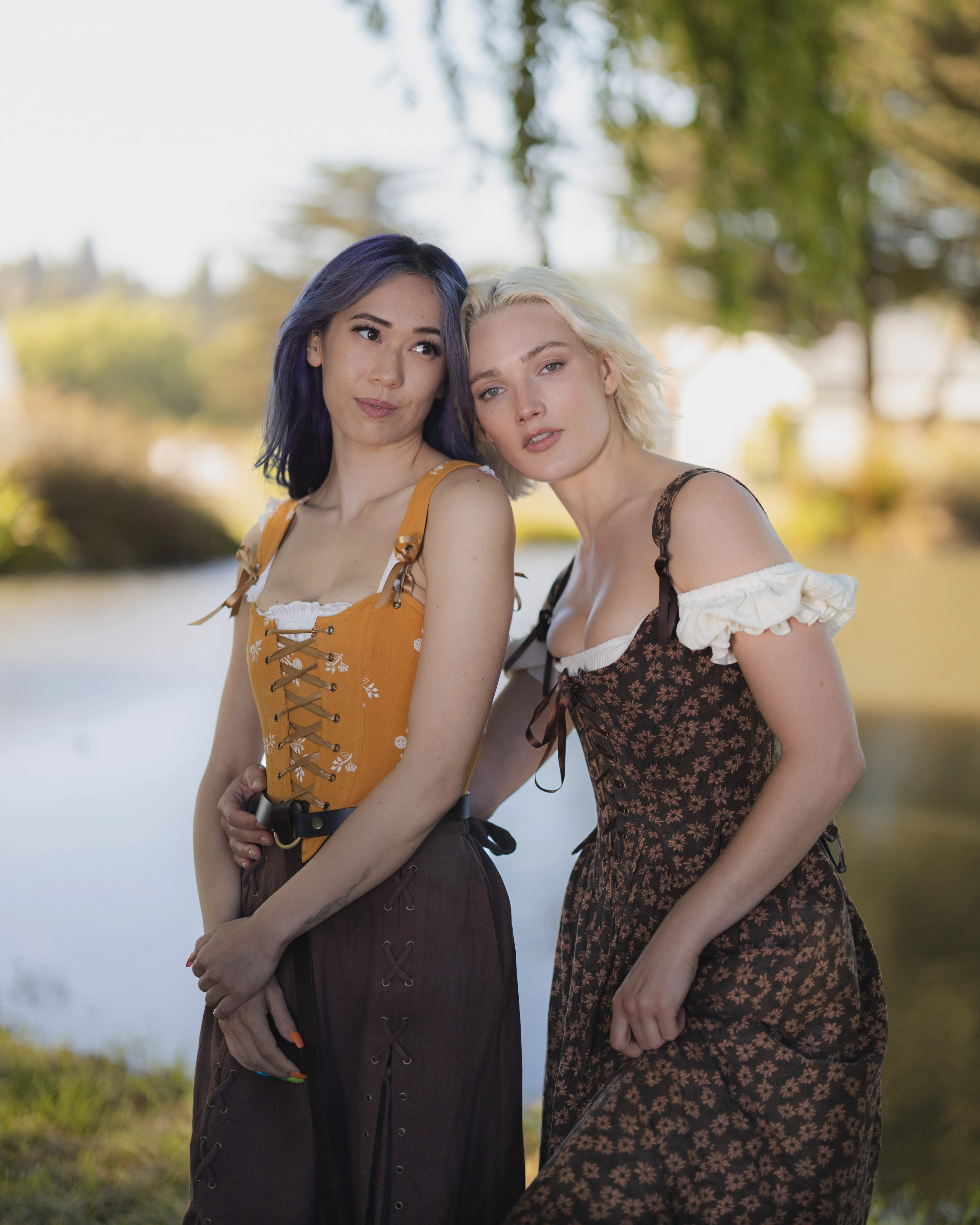 Brown Ditsy Floral 18th Century Stays - Image 10